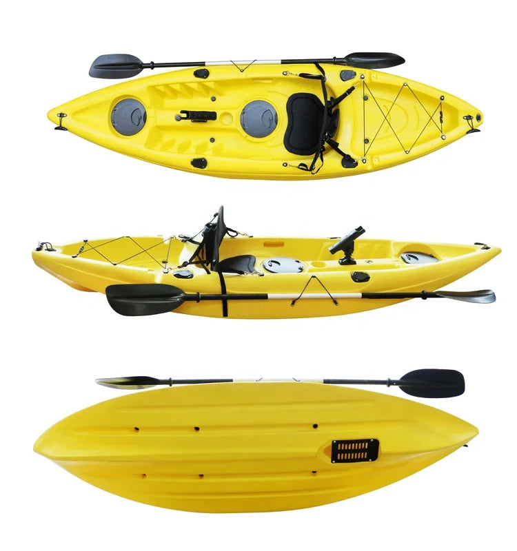 China Cheap Wholesale Plastic Single Sit on Top Kayak with Paddle and Accessories