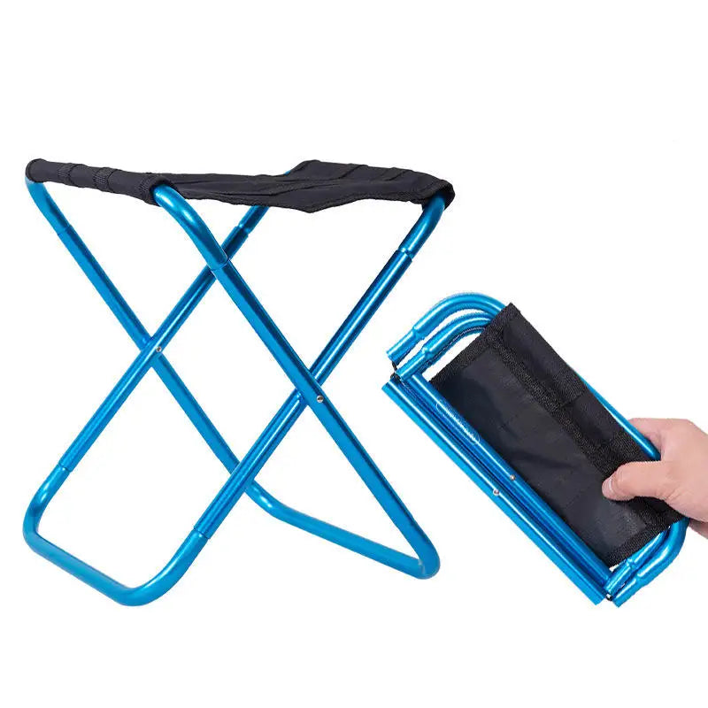 Outdoor Furniture Ultralight Mini Aluminum Alloy Portable Folding Camping Stool Fishing Chair