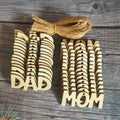 DAD Wood Crafts DIY Cutout Wooden Slices Embellishments Gift Unfinished Wood Ornaments for Happy Father's Day Daddy's Party