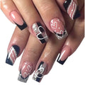 Hot Selling French Seamless Nail Plate ABS Full Cover Stiletto Ladder Type Extended Nail Patch Fingers Scratch-Free Popular