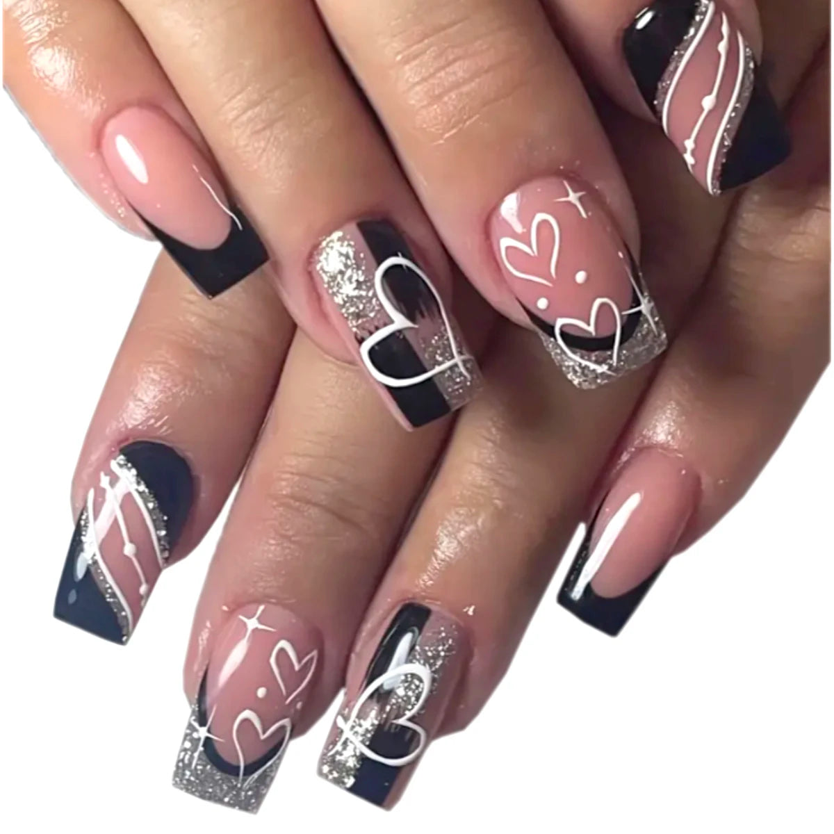 Hot Selling French Seamless Nail Plate ABS Full Cover Stiletto Ladder Type Extended Nail Patch Fingers Scratch-Free Popular