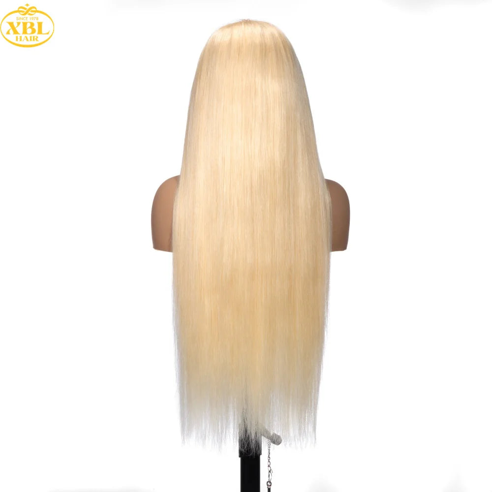 XBL Blonde 613 Straight Raw Human Hair Wig Pre-Plucked 13x4 HD Lace Frontal Vietnamese Raw Hair Unprocessed