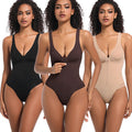 Front Invisible Zip up Brief Bodysuit Tank Top Slim Fit Sexy V Neck Shapewear Swimsuit Seamless One Pieces Bodysuit Jumpsuit MegaBDM