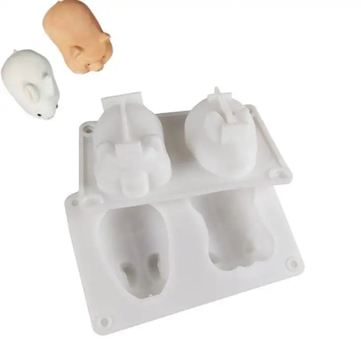 HY 3D Easter Bunny Chocolate Silicone Mold for Baking Rabbit Shape French Dessert Fondant Mousse Cake Animal Mold