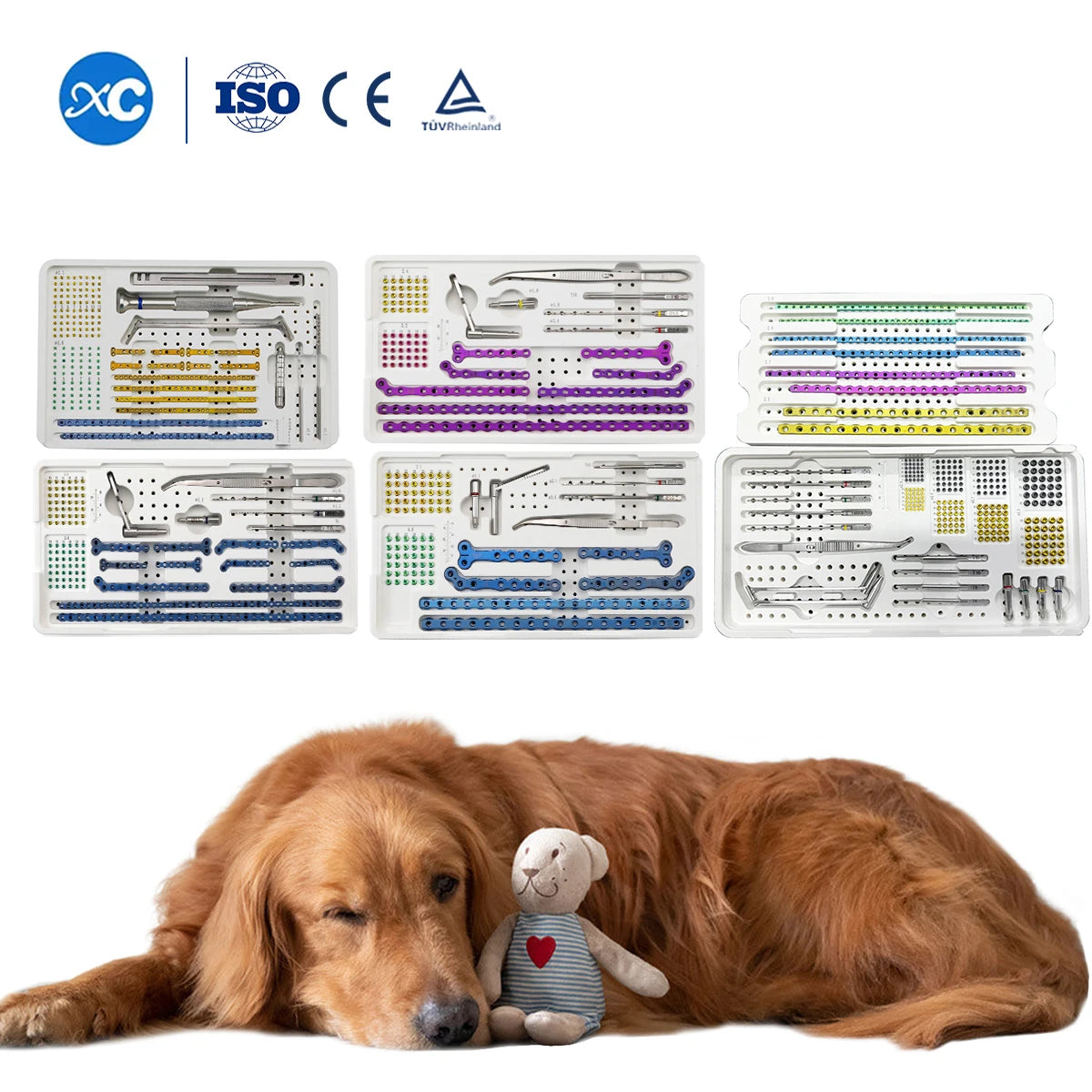 Advanced Locking Plate System 2.4/3.2/4.0mm ALPS Veterinary Orthopaedic Instrument Kit Set for Vet Animal Surgical Surgery