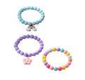2025 New Arrival Cute Women's Ins Style Cartoon Jewelry Love Rainbow Layered Bracelet Set With Beads