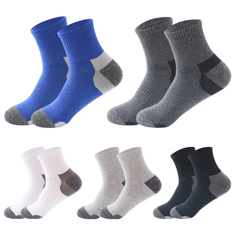 Professional Outdoor Running Basketball Sports Socks Men Knitted No Show Cotton Autumn Sweat Absorption Deodorization Sporty