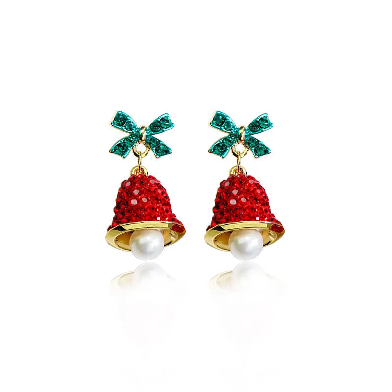 Boutique Christmas Fancy Support Small Business Holiday Season Out Fits Earrings Jingle Bell Dangle Earring Women