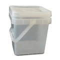 100% New Food Grade Clear Pail Square Transparent Plastic Bucket 4L Capacity Eco-Friendly for Cookies Candy with Lid Handle