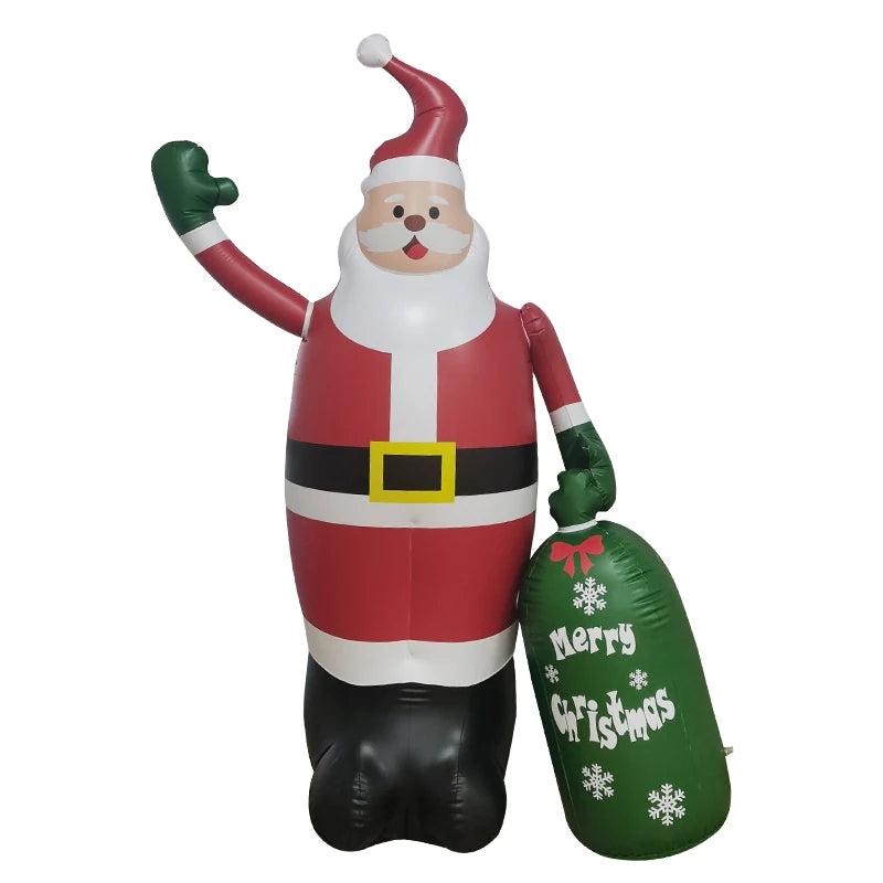 8 Ft LED Lighted up Inflatable Santa Outdoor Decorations Inflatable Santa Claus Outdoor Blow up Santa for Christmas