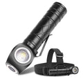 Magnetic Rechargeable Aluminum Alloy Headlamp 3 Modes With Clip Fixed Focus 800lumen Rechargeable Tactical Camping Flashlight