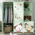 Modern Plastic Foldable Extendable Convertible Wardrobe for Kids Home Bedroom Furniture