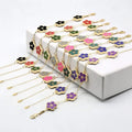 2023  Factory Hot Sale  Gold Plated Imitate  Stainless Steel Jewelry Bracelet Lucky Five Leaf Flower Bracelet