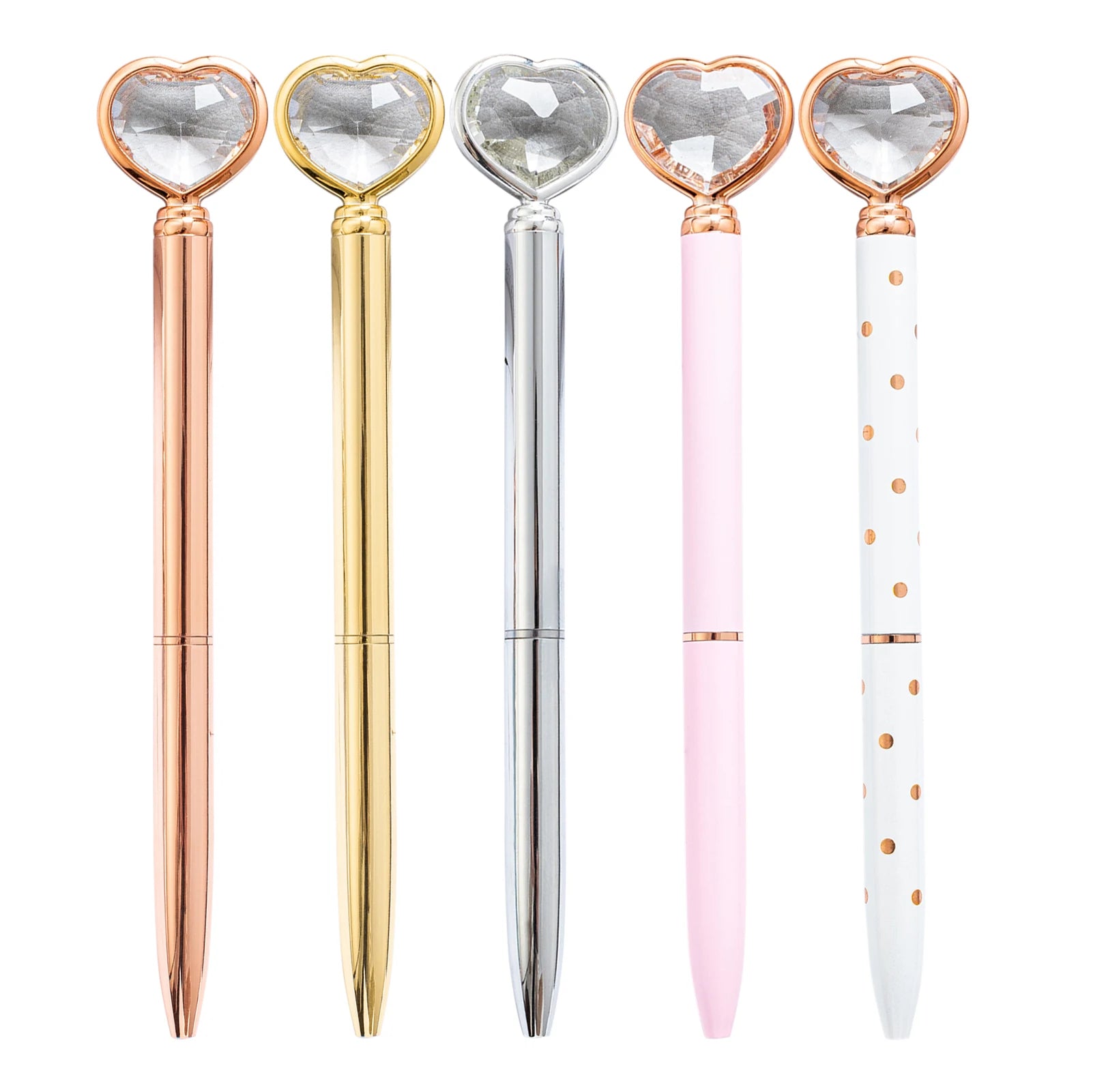 JH Fashion Wedding Gift Lady Love Heart Diamond Top Pen