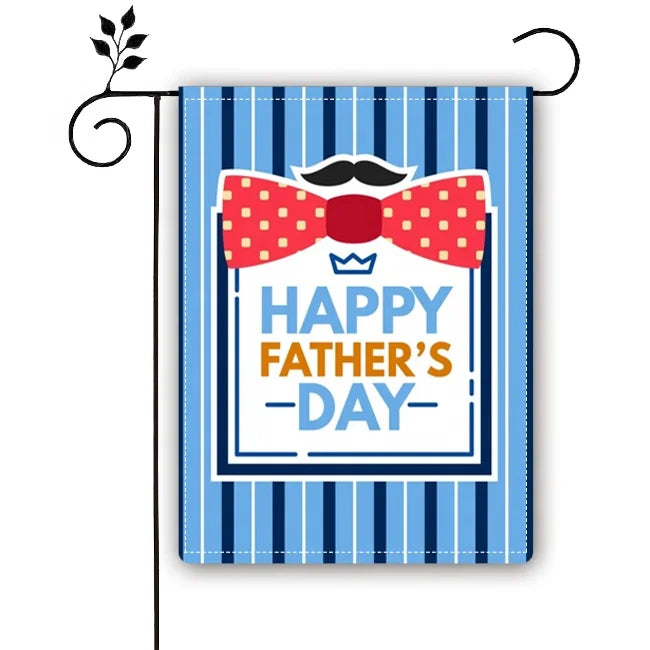 Promotional Product Hot Sale 30x45cm Double Sided Linen Father's Day Party Decoration Custom Garden Flag