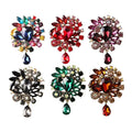 Customize Multi Color Crystal Dangle Brooch Pin Custom Brooch