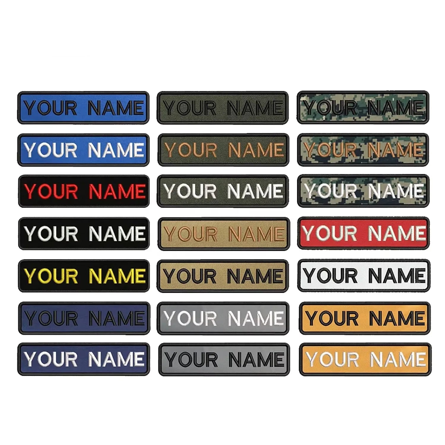 Custom Morales Tactical Badge Patches Name Logo Embroidered Hook Loop/ System Fabric Sequins Decoration Clothes/Garments