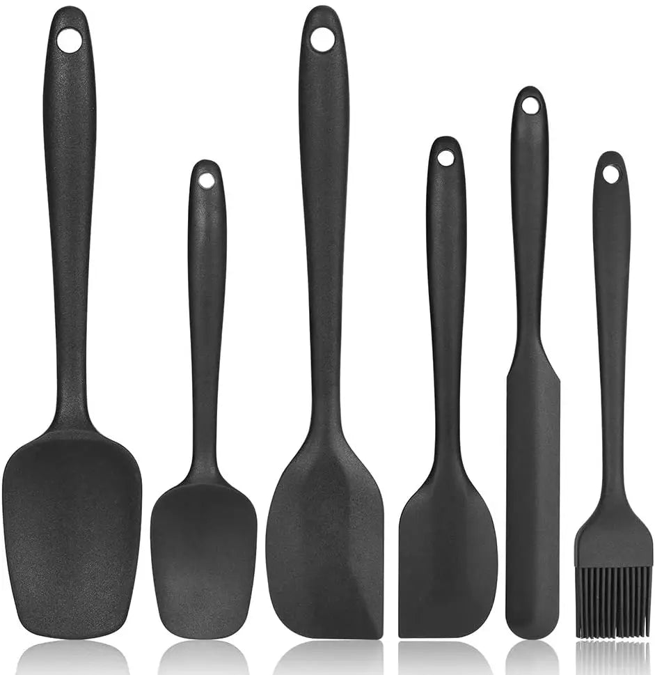 6Pcs/Set Wholesale Best Selling Kitchen Accessories Spatula Silicone Cooking Baking Utensil SetSilicone Spatula Set
