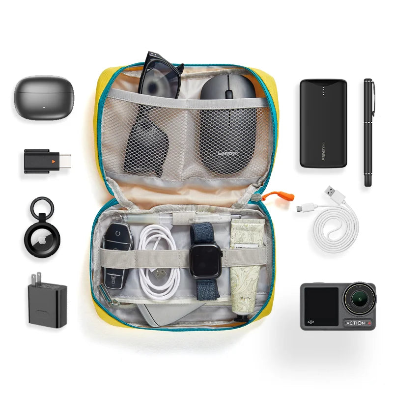 Lightweight Big Capacity Travel Kits Storage Bag Cable Organizer Pouch with Handle