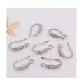 14K Gold Plated Jewelry Findings Stylishly Encrusted Zircon Ear Hook Assembly Handmade Simple Earrings Material Accessories