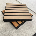 Acoustic Slat Wood Wall Panel Natural Oak Veneer on Black Polyester Fiber Felt Soundproof Decorative Slats for Interior