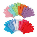 Eco-Certified Custom Nylon Bath Gloves Wholesale Bulk Packed Body Scrubber Exfoliating Shower Bath Brushes Sponges Scrubbers