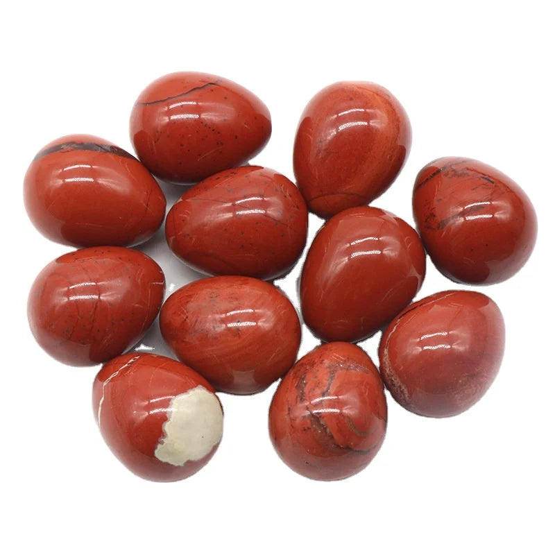 DIY Best Quality Hot Sale Natural Red Jasper Meditation Spirit Chakra Energy Stone Hand Made Healing Egg Gift