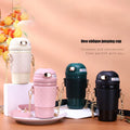 Ladies Luxury Oblique Span Bounce Cover One-button Opening and Closing Water Bottle 304 Stainless Steel New Box Minimalist