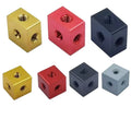 M3 M4 M5 M6 Acrylic Thread  Aluminum  Six Sided Block Nut Plate Fasteners Acrylic Link Block Metal Profile Square Nut