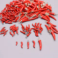 Multiple Sizes Metal Alloy Red Pepper Charms Pendants for Jewelry Making Findings DIY Necklace Bracelet Accessaries