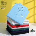 Waterproof Oil-Proof Anti-Stain 220 GSM 55% Mulberry Silk 45% Polyester Solid Color Coffee Shop Custom Polo Anti Stain Clothing