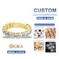 Quality Jewelry Supplier Engagement Wedding Unisex Row Rings Moissanite Diamond Silver Rings for Men MegaBDM