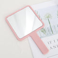 Wholesale Mini Custom Makeup Mirror with Blush Palette & Lipstick Liquid Face Makeup Handle Mirror Private Label Promotion Gifts