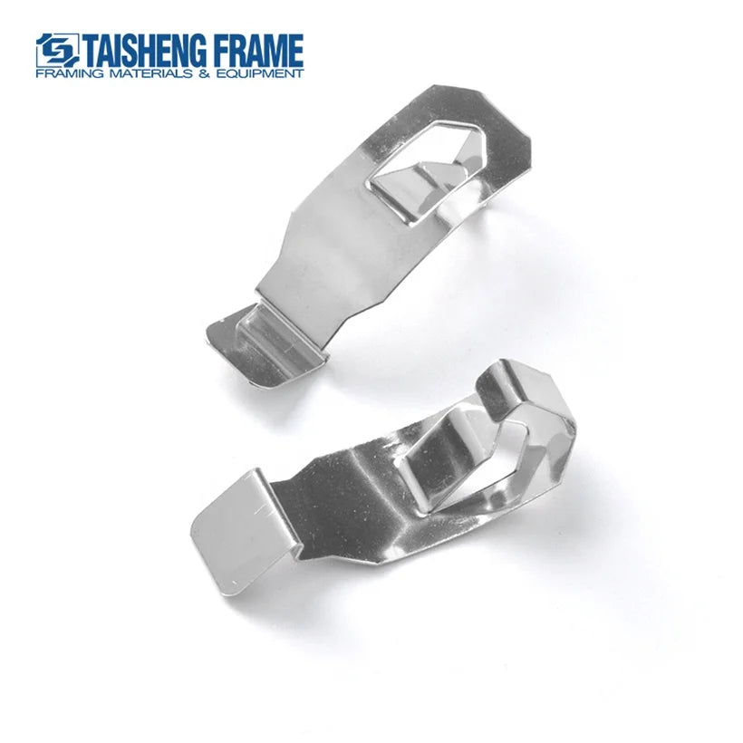 TS- K165 810 Frameless Springs Clips  Picture Frame Hardware Sliver