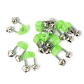 10pcs Green Metal Ring Bite Indicator for Fishing Rod Outdoor Accessory with Bell Clamp and Tip Clip Lot of Bite Alarms