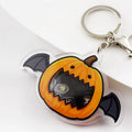 Clear Designer Cartoon Anime Charms Communicable Acrylic Glitter Shake Pumpkin Shaker Digital Photo Keychain Waterproof
