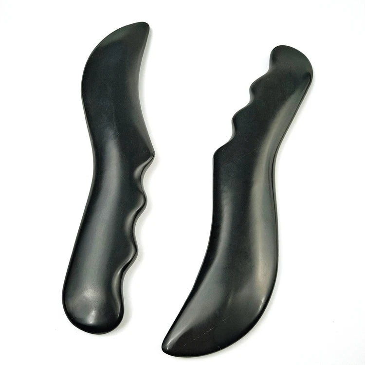 Huiying Crystal Gua Sha Scraping Massage Tools Natural Bian Stone Face Guasha Board Anti- Aging/Wrinkles Facial Massage