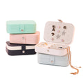 Popular Custom Logo Printed Waterproof PU Leather Earrings Jewelry Organizer Boxes