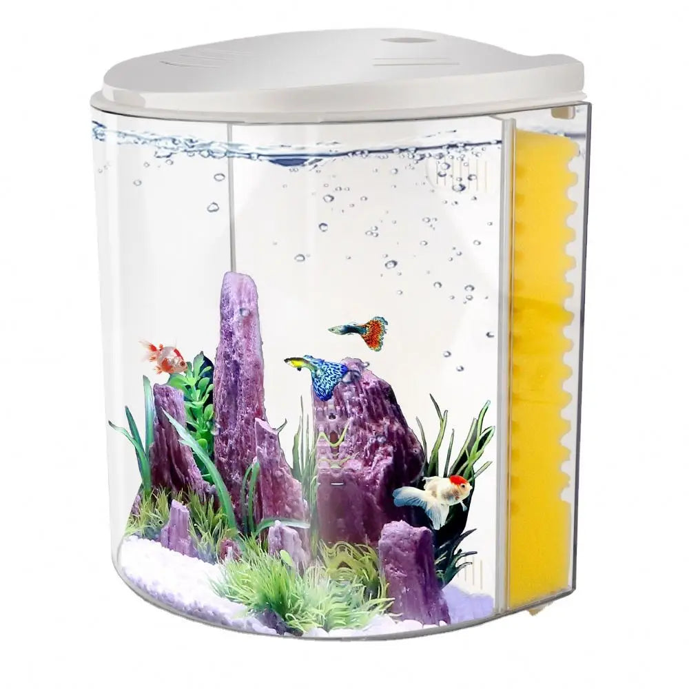 Boyue Small Fish Tank Eco-Friendly Plastic Desktop Creativity Square Shape Made in China Factory