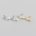 New Earrings Trendy 925 Sterling Silver Minimalist Stud Earrings Set Luxury Diamond Flower Earrings Jewelry for Women
