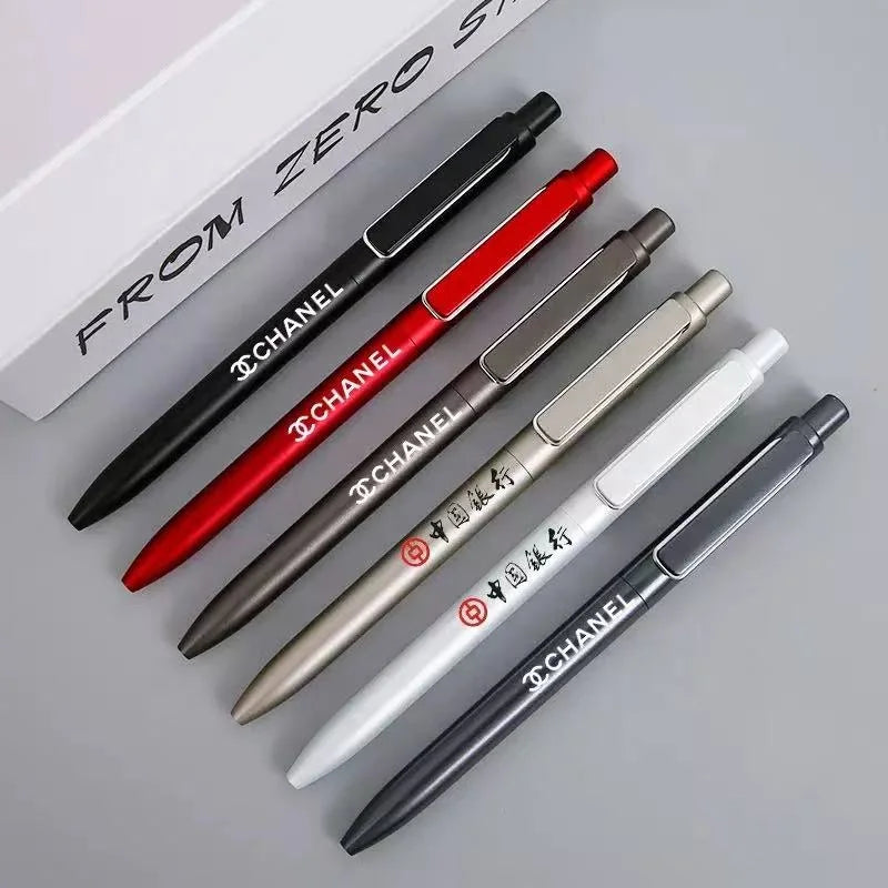 High-end Black Ink Business Pen Custom Logo Signature Pen Plastic Gel Pen