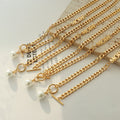 Punk Fashion 18k Gold Plated Titanium Steel Jewelry New Trendy Pearl OT Buckle Pendant Necklaces More Letter Choker Necklace