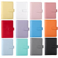Business Notebook Mini Type 6 Ring Spiral Work Agenda Journal Budget Binder Pu Leather Cover A5 A6 Binder
