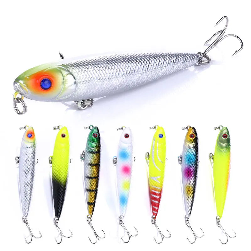 Wholesale PE006 8cm 8.6g Artificial Hard Baits Topwater Floating Pencil Fishing Lures