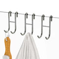 Stainless Steel Shower Hook Hanger Double Dual Hook Hanging Hanger Hook with Coat PVC Toilet Towel Bathroom Kitchen Tool