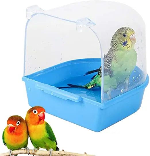 Kingtale Parrot Bath Box Bird Cage Accessory Fashion Solid Pet Cages Bird Nest Plastic Box Tray 01 CN;JIA Carton Packing Plastic