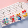 New Summer Rabbit Key Pendant Cute Summer Beach Rabbit Key Chain Pendant Doll Car Key Chain