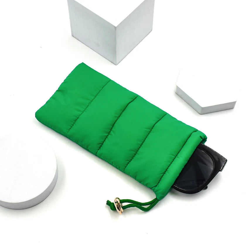Drawstring Synthetic Down Glasses Pouch