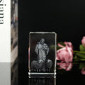 Exquisite 3D Laser Engraved Jesus Model Crystal Cube for Religion Souvenirs Gift