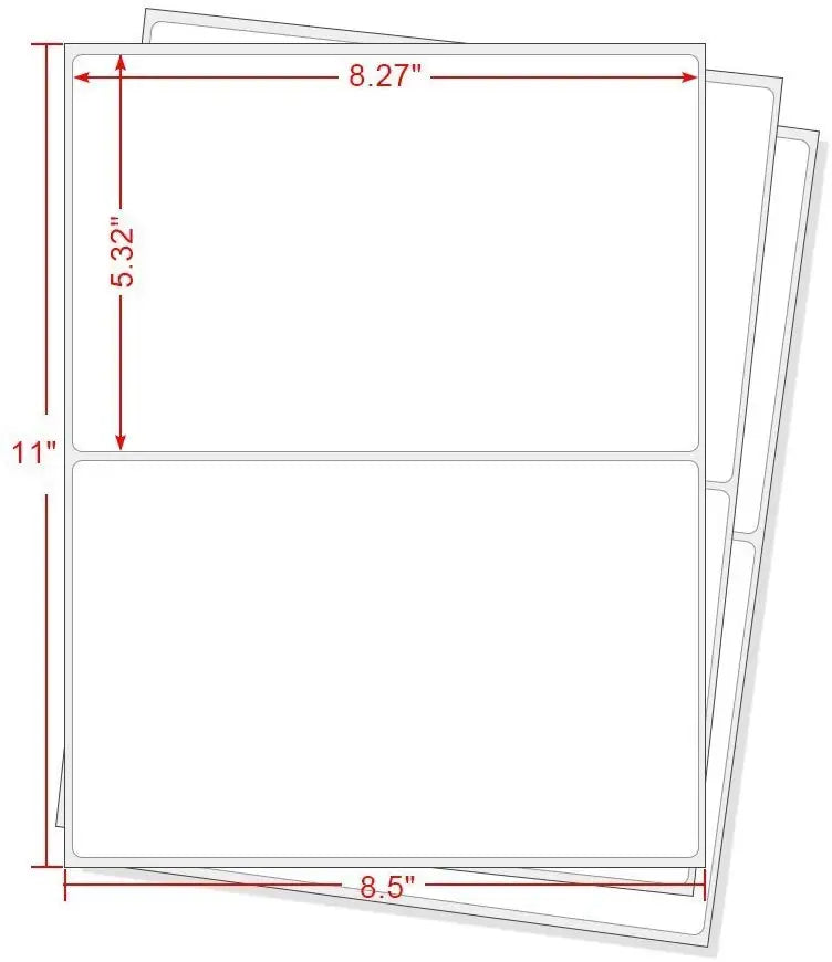 Shipping Label A4 Half Sheet Label 8.5"x5.5" Label Sticker Adhesive Sticker  Printer